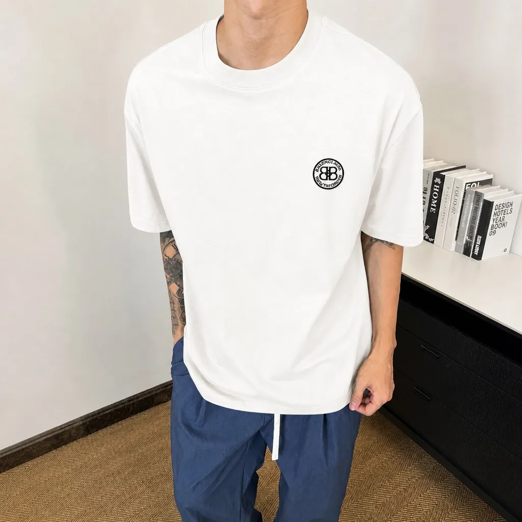 bal～ logo 《 》 ， tee ， Same Style ， : Black White Coffee Brown Size：S（90-130 ） M（125-150 ） L（135-165 ） XL（160-190 ） XXL（185-220 ）